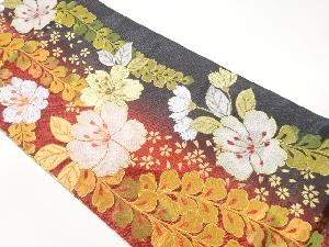 桜模様織出し袋帯